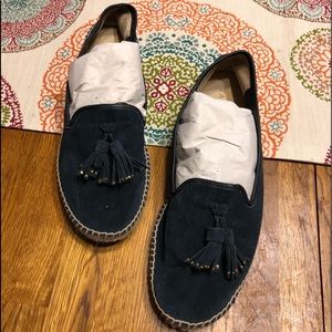 Talbot’s espadrilles size 10.5, navy blue leather
